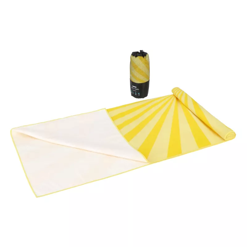 Szybkoschnący ręcznik plażowy R-PET 100×180 cm, sublimacja - żółty (LT97215-N0041)