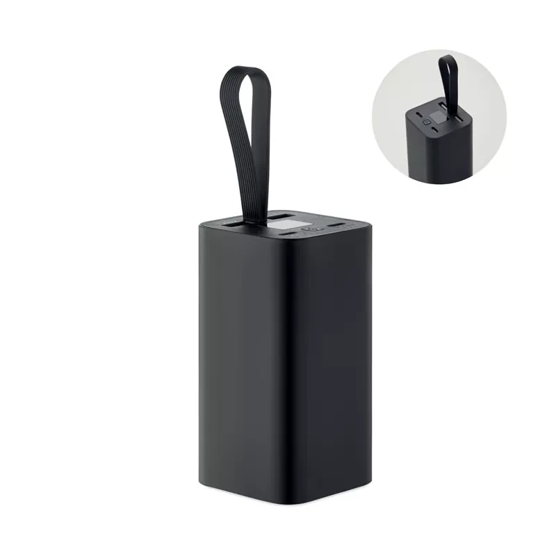 Powerbank aluminiowy 20 000 mAh PD 65W VOIMA - Czarny (MO2943-03)
