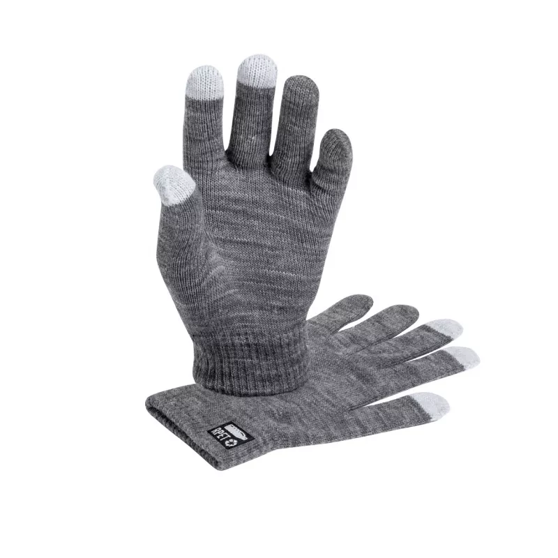 Despil rękawiczki RPET do ekranów dotykowych - popielaty (AP721929-77)