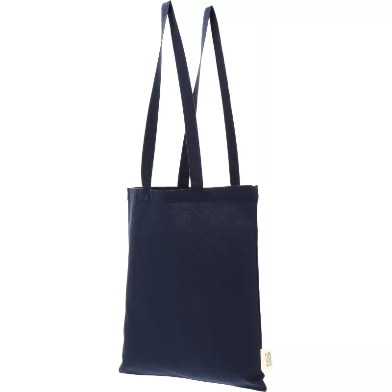 Torba bawełniana z długimi uszami 180g/m2 z materiałów z recyklingu GLEN - granatowy (6469844)