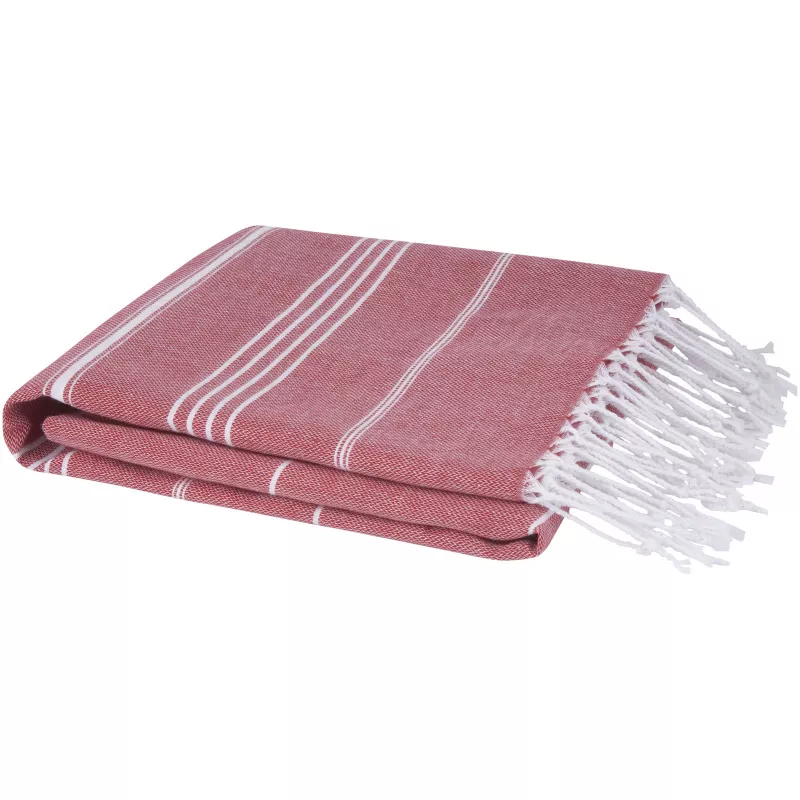 Anna bawełniany ręcznik hammam o gramaturze 180 g/m² i wymiarach 100 x 180 cm - Czerwony (11333521)