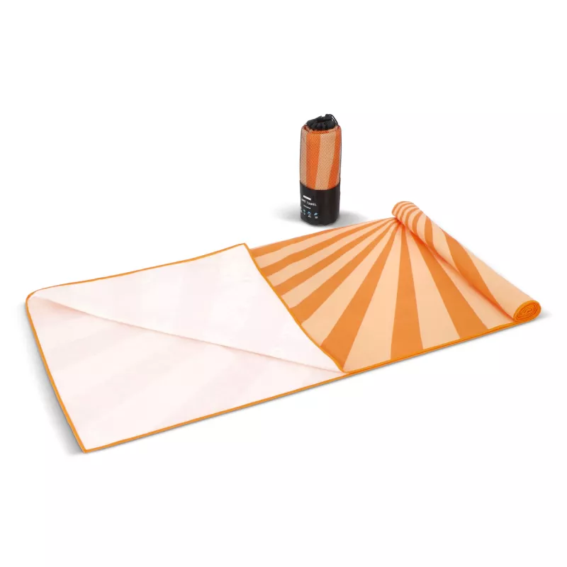 Szybkoschnący ręcznik plażowy R-PET 100×180 cm, sublimacja - pomarańczowy (LT97215-N0026)