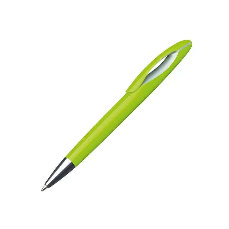 Długopis plastikowy z obrotowym mechanizmem FAIRFIELD - jasnozielony (353929)