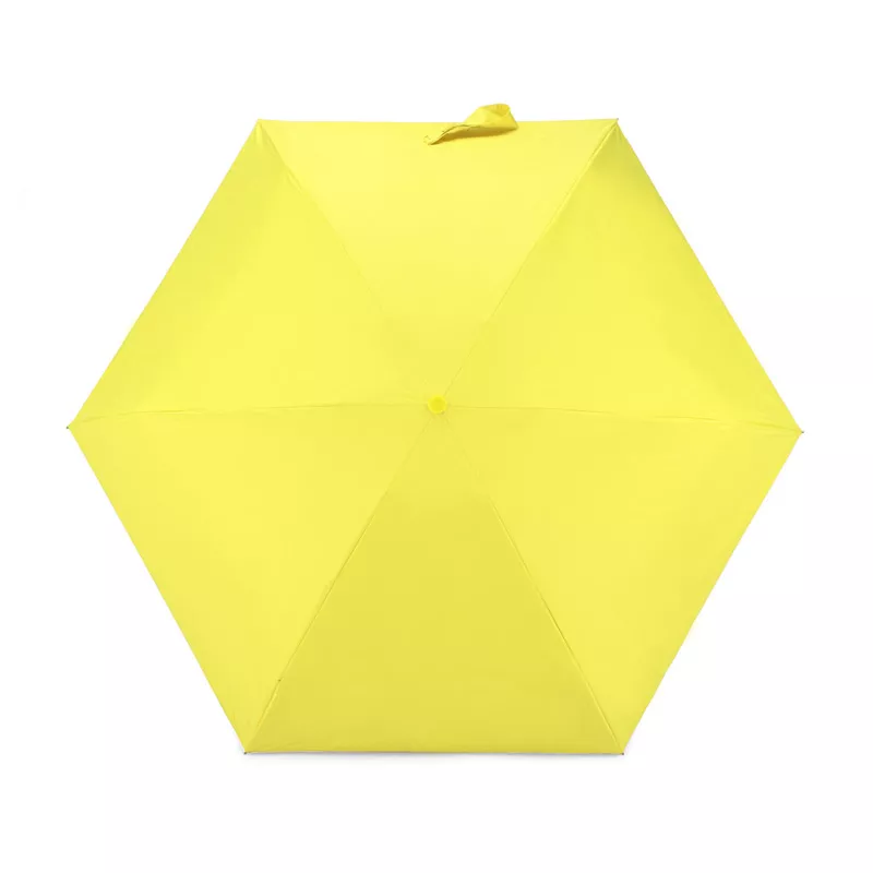 Manualny parasol kieszonkowy z powłoką UV ⌀86 cm - żółty (37046-12)