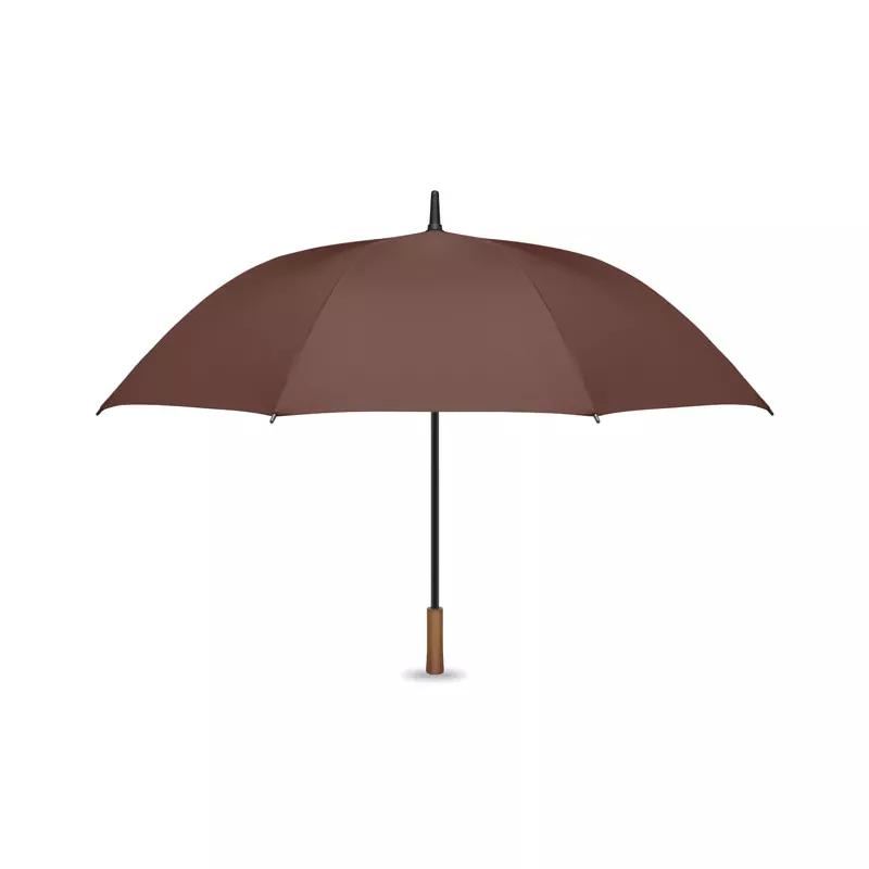 Parasol automatyczny 27" z drewnianą rączką RAYNA - Brazowy (MO3220-01)