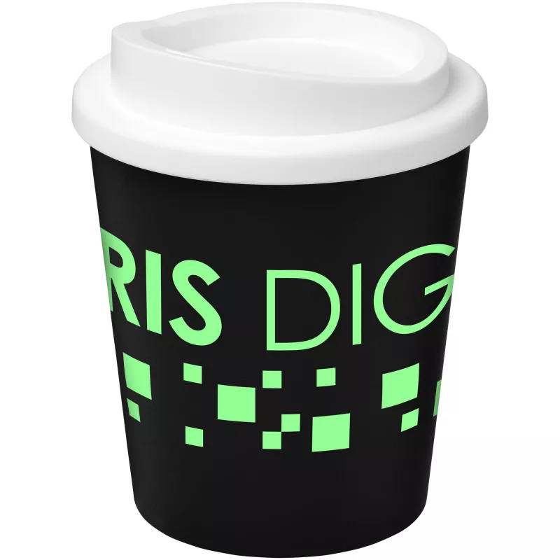 Kubek termiczny z plastiku 250 ml dowolny mix kolorów - Biały-Czarny (21009201)