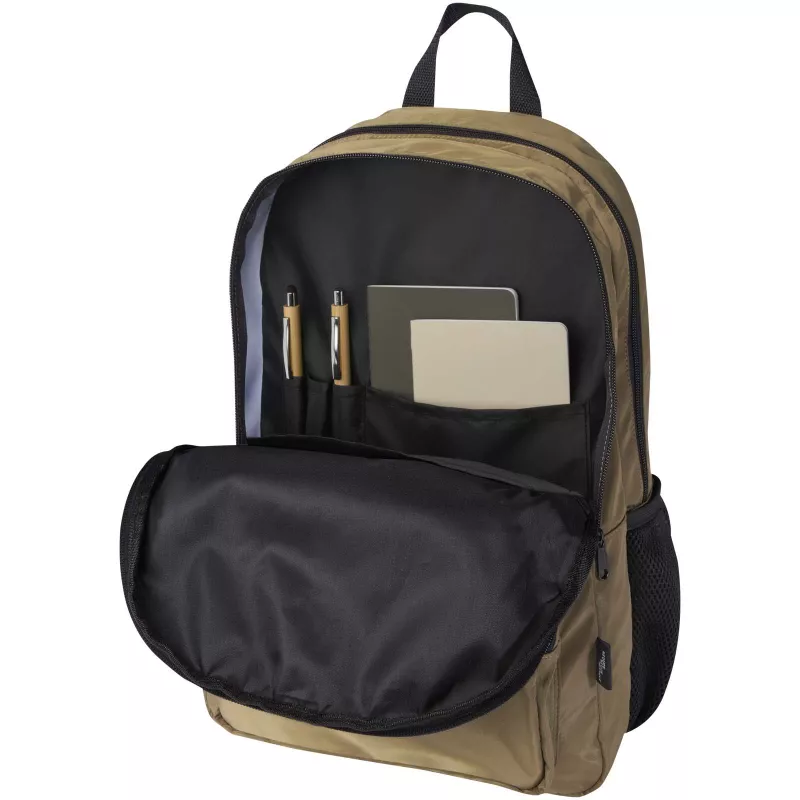 Trend Plus plecak na laptopa o przekątnej 15-cali o pojemności 20 l wykonany z materiałów z recyklingu z certyfikatem GRS - Leśny zielony (13008664)
