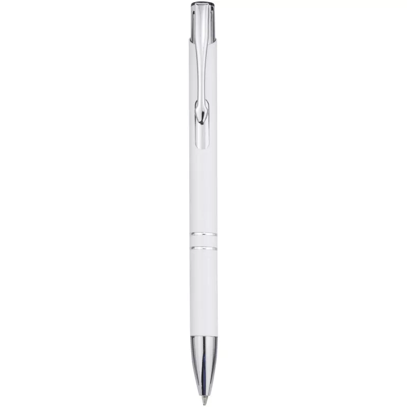 Aluminiowy długopis automatyczny Moneta - Biały (10744001)