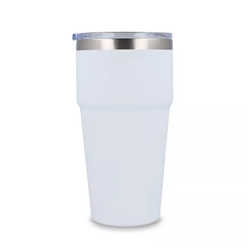 T-ceramiczny kubek do samochodu o miękkim dotyku 500ml - biały (LT98729-N0001)