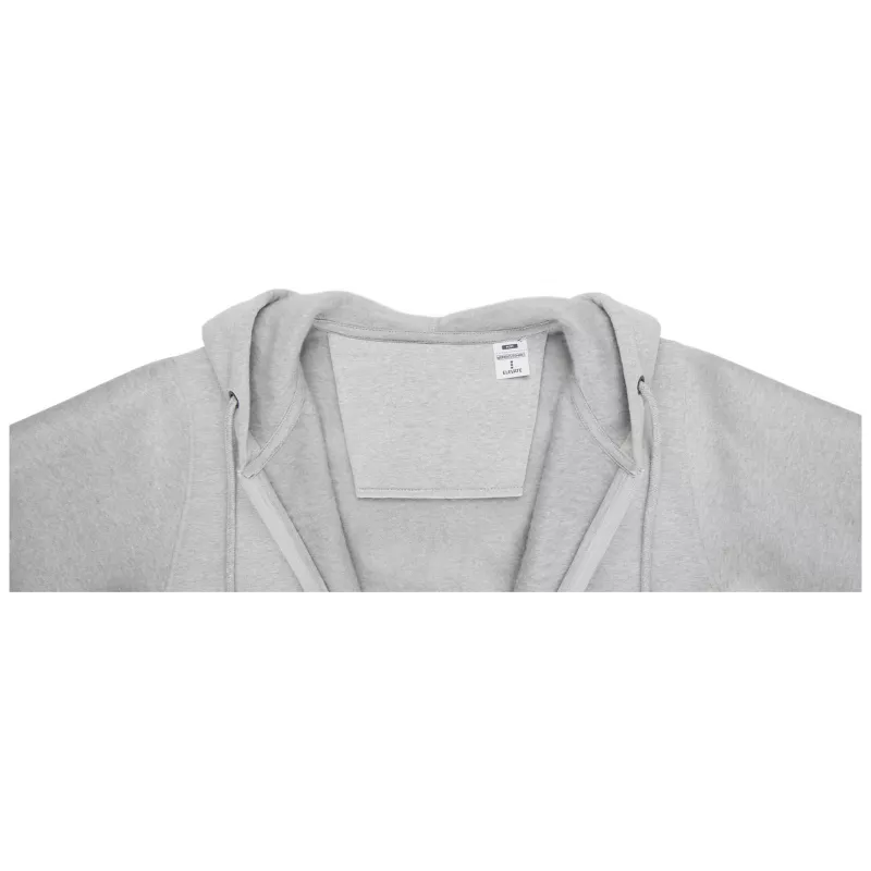 Damska bluza z kapturemTheron  z zamkiem błyskawicznym - Szary melanż (38230-H_GREY)