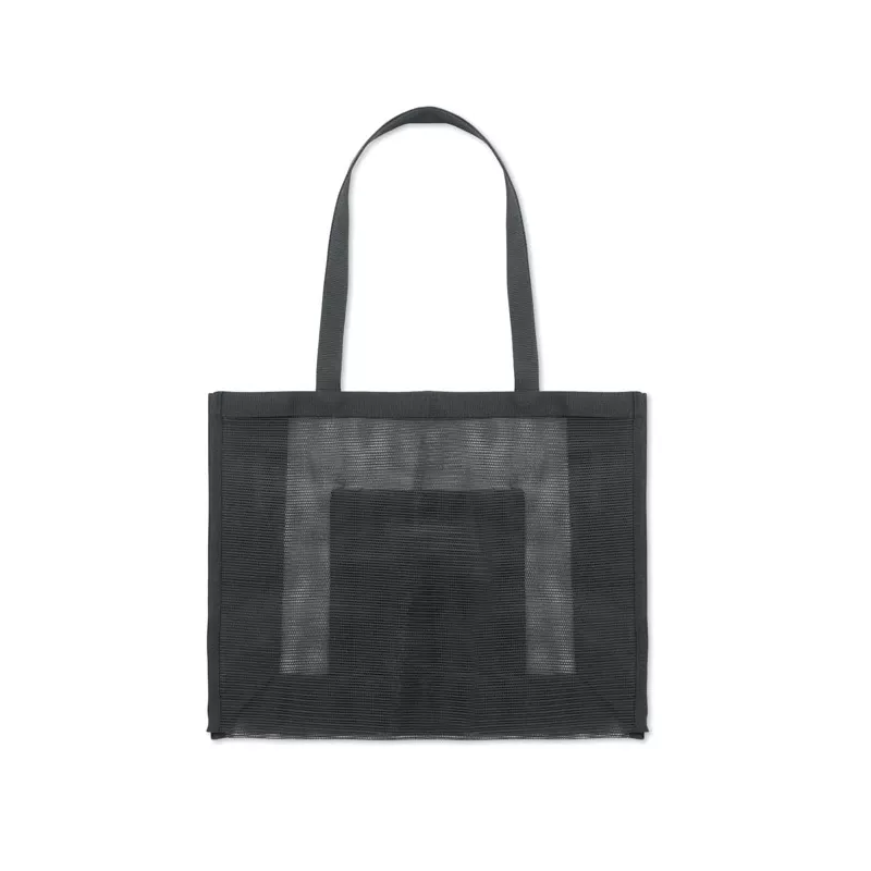 Torba na zakupy z siatki RPET 20 l LIMP - Czarny (MO2836-03)