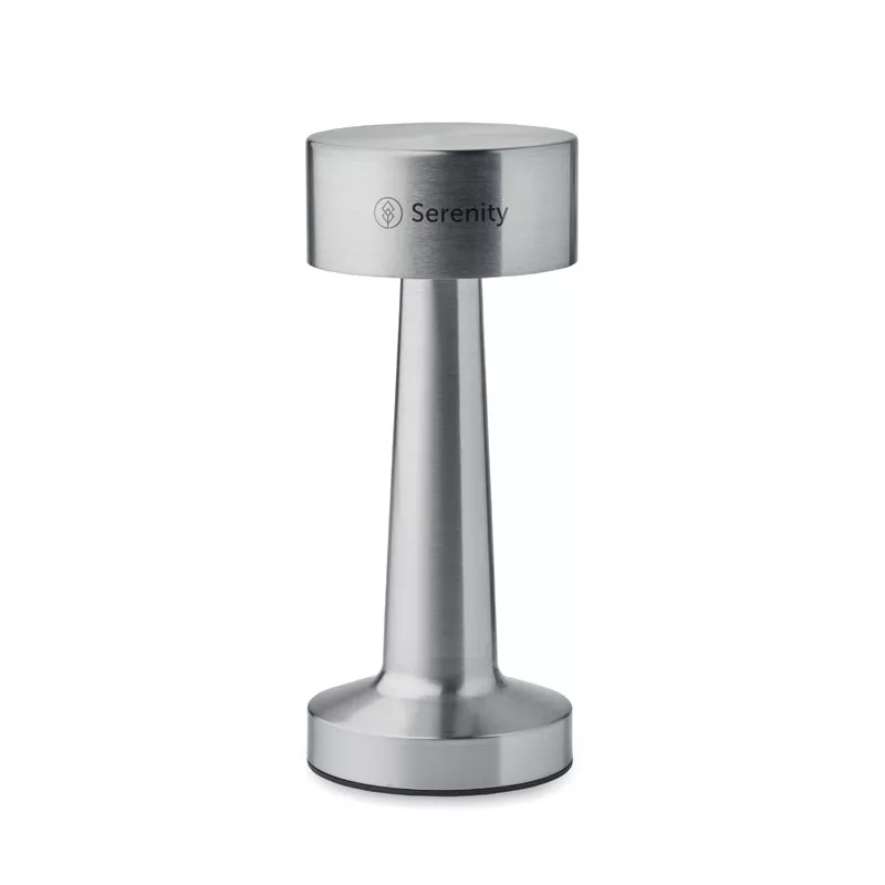 Lampka stołowa LED metalowa 1200 mAh HIERLUZ - Srebrny Mat (MO2478-16)