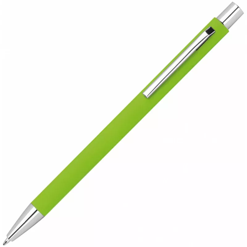 Długopis metalowy z powierzchnią soft touch - jasnozielony (1368029)