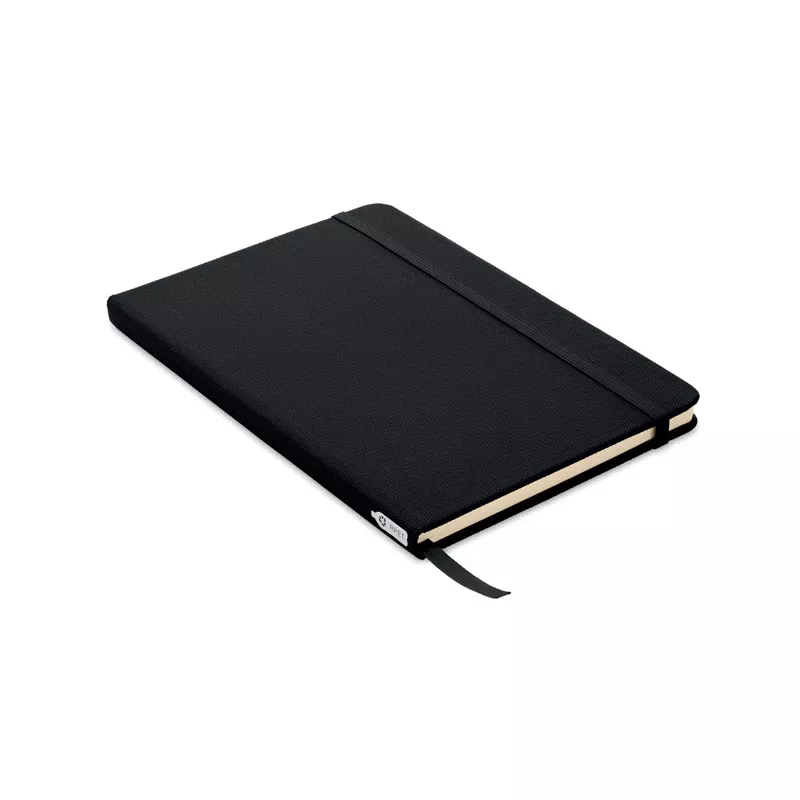Notes A5 w okładce z RPET 80 kartek w linię NOTE RPET - Czarny (MO9966-03)