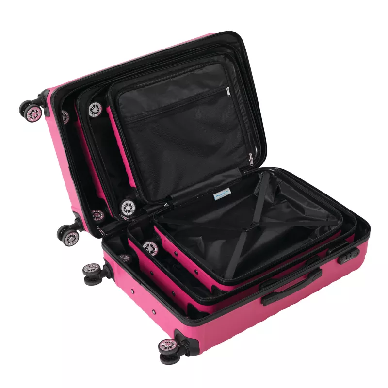 Zestaw walizek - różowy (56-2220008)