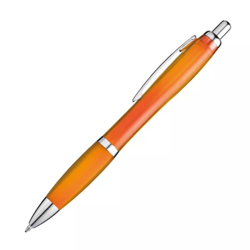 Długopis plastikowy reklamowy MOSCOW (transparentny) - pomarańczowy (1168210)