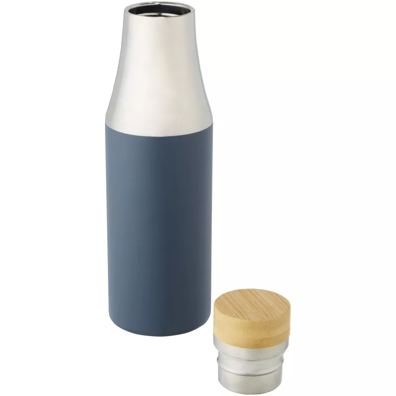 Hulan miedziana, próżniowo izolowana butelka 540 ml z bambusową pokrywką - Bladoniebieski (10066750)