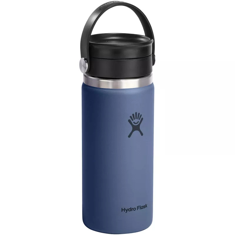 Kubek termiczny Hydro Flask Wide Mouth 473 ml ze stali nierdzewnej, z izolacją termiczną i pokrywką Flex Sip™ - Średnioniebieski (10098852)