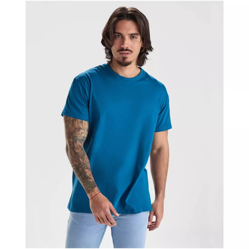 Koszulka T-shirt męska bawełniana 155 g/m² Roly Beagle - Słodki niebieski (R6554-SWBLUE)