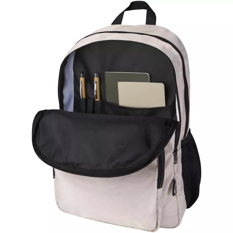 Trend Plus plecak na laptopa o przekątnej 15-cali o pojemności 20 l wykonany z materiałów z recyklingu z certyfikatem GRS - Oatmeal (13008607)