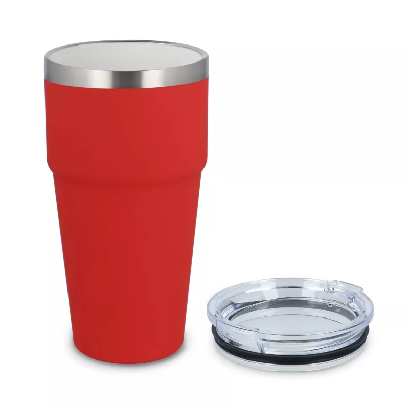 T-ceramiczny kubek do samochodu o miękkim dotyku 500ml - czerwony (LT98729-N0021)