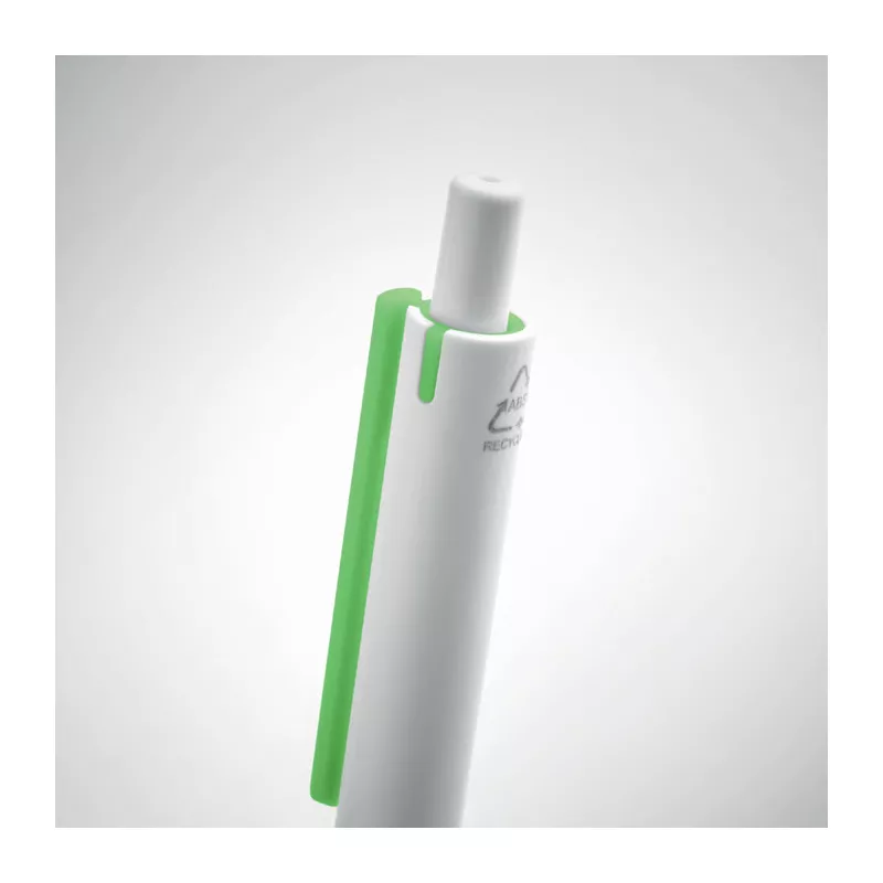 Długopis z ABS z recyklingu z przyciskiem SIDE - Limonka (MO6991-48)