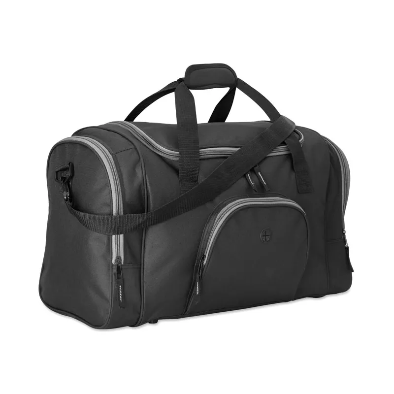 Torba sportowa 600D z wyjściem na słuchawki LEIS - Czarny (MO8576-03)