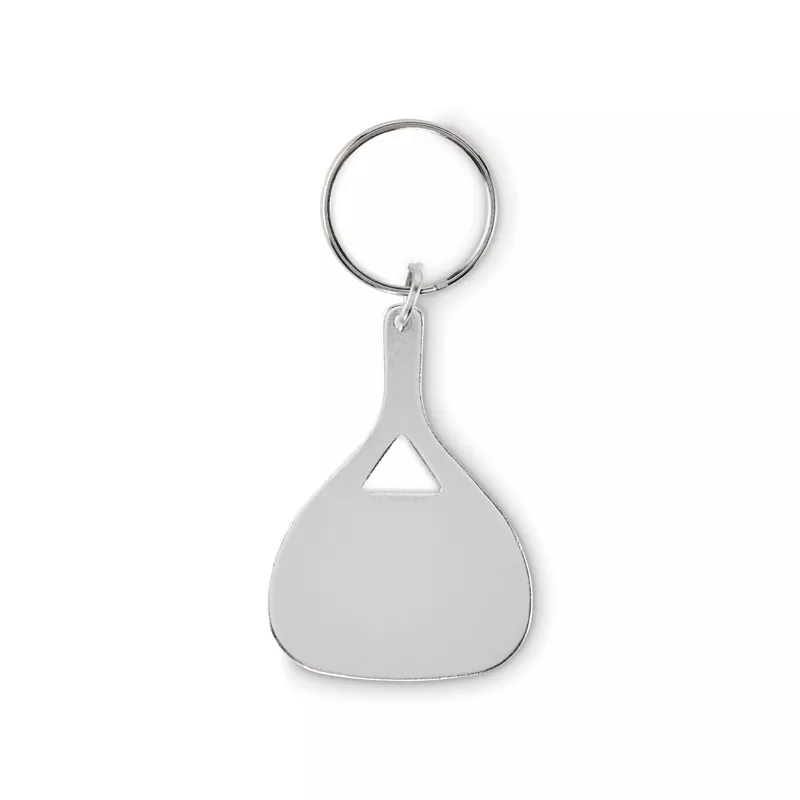 Brelok z aluminium w kształcie łopatki KEPAD - Srebrny Mat (MO2794-16)