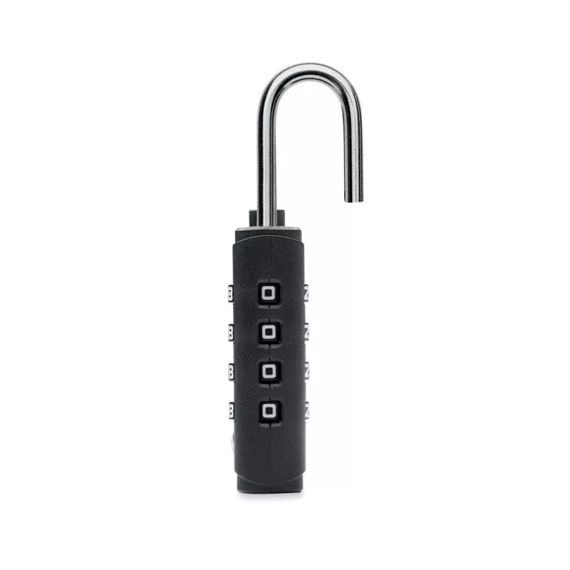 Kłódka szyfrowa TSA z 4-cyfrowym kodem LOCK - Czarny (MO3166-03)