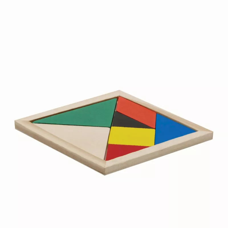 Drewniane puzzle TANGRAM BASE - kolorowy (56-0501068)