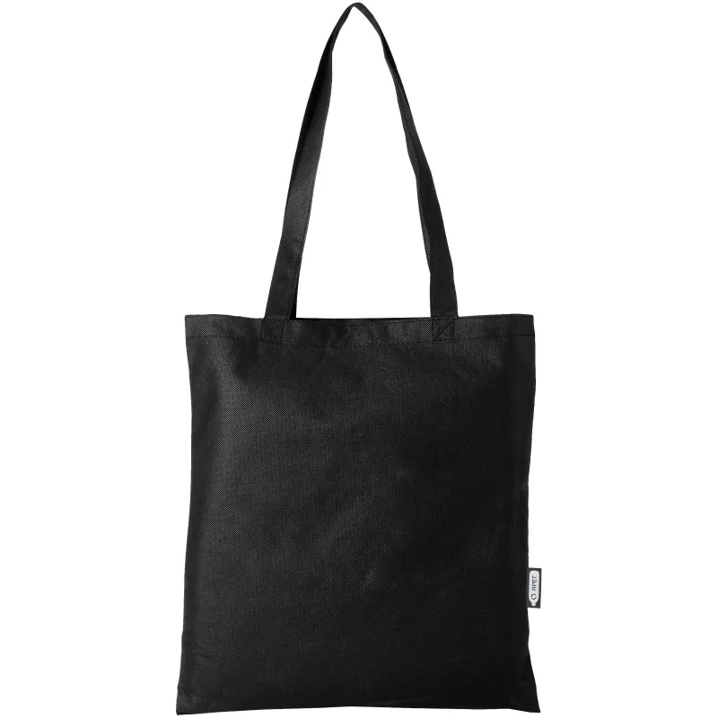 Zeus tradycyjna torba na zakupy o pojemności 6 l wykonana z włókniny z recyklingu z certyfikatem GRS - Czarny (13005190)