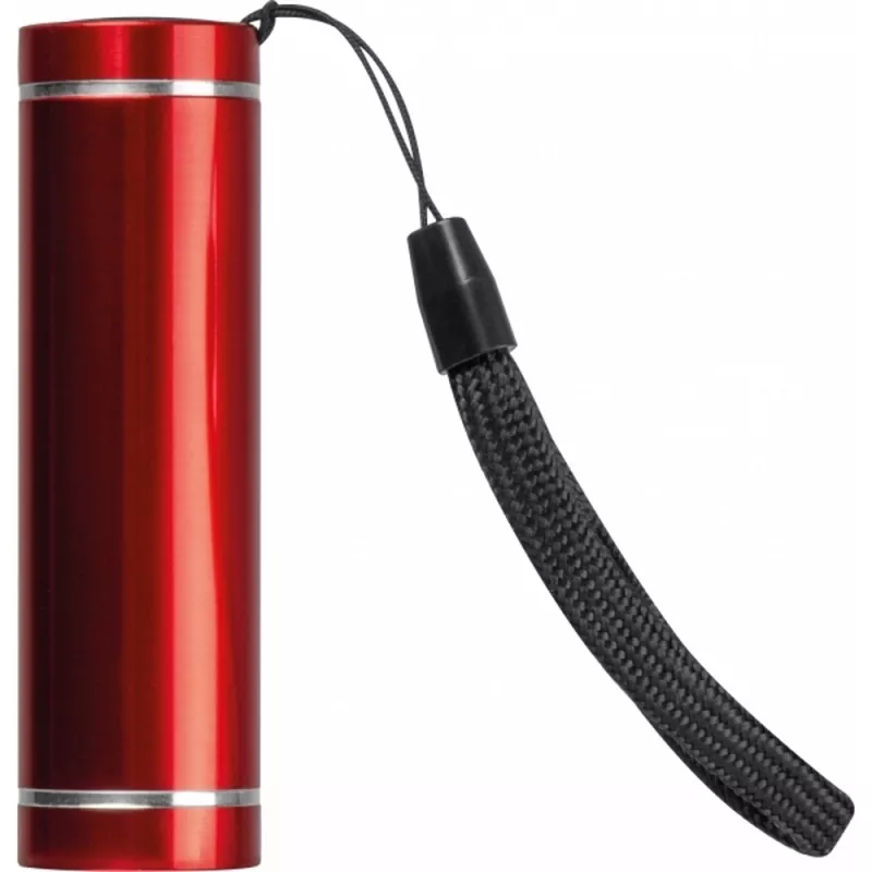 Latarka z aluminium z recyklingu UTRECHT - czerwony (410405)