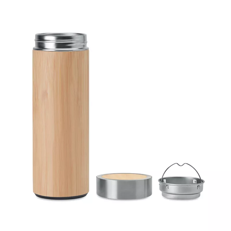 Termos w bambusowej obudowie 400 ml BATUMI - Drewna (MO9421-40)