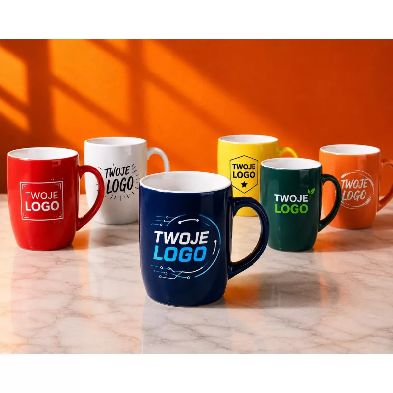 Kubek reklamowy Ilona (300 ml) - niebiesko-biały (M/040-NIEBIESKO/BIAŁY)