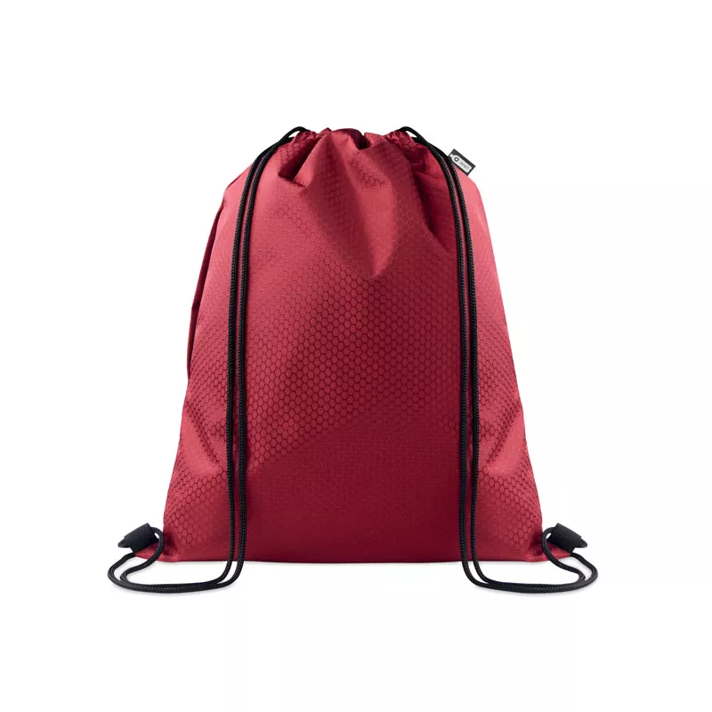 Worek ze sznurkiem z RPET z kieszenią 4,5 l DAYKIT - Burgund (MO2920-02)