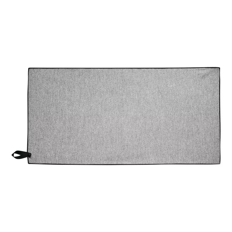 Ręcznik sportowy z mikrofibry - czarny, szary (56-0605090)