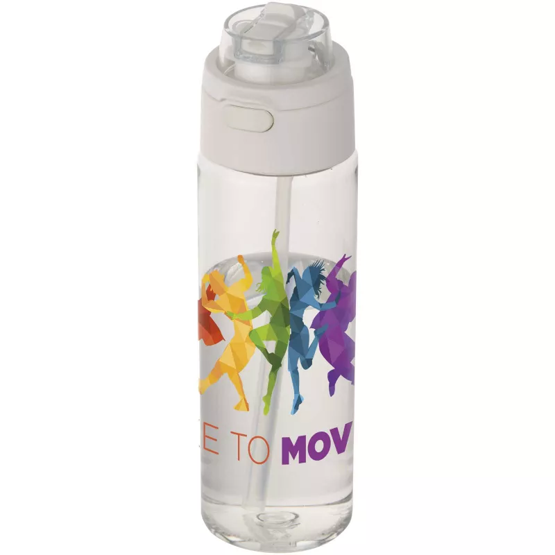 Bidon na wodę Theron o pojemności 700 ml, wykonany z tworzywa sztucznego pochodzącego z recyklingu (RCS), z pokrywką o podwój - Przezroczysty bezbarwny (10095001)