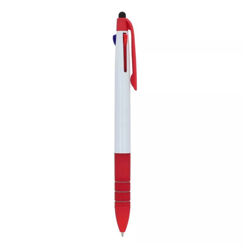 3-kolorowy długopis Berlin - biało / czerwony (LT87852-N0121)