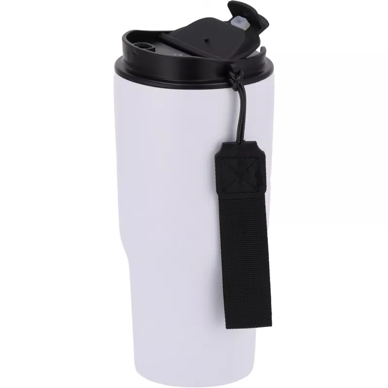 Kubek termiczny 550 ml ze stali z recyklingu DANA - biały (8523906)