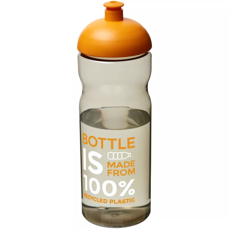 Bidon H2O Eco o pojemności 650 ml z wypukłym wieczkiem - Ciemnografitowy-Pomarańczowy (21009807)