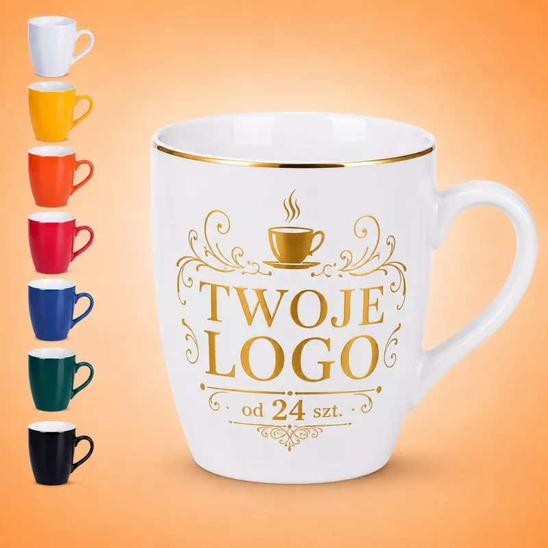 Kubek reklamowy Ilona (300 ml) - żółto-biały (M/040-ŻÓŁTY)