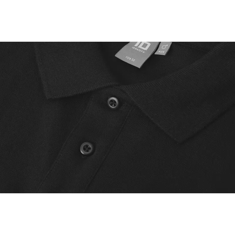 Koszulka bawełniana 210 g/m² ID Polo/stretch 0525 - Black (0525--BLACK)