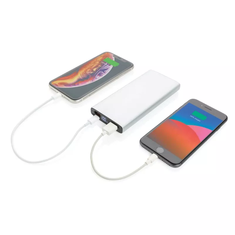 Szybki power bank 10000 mAh - srebrny (P322.242)