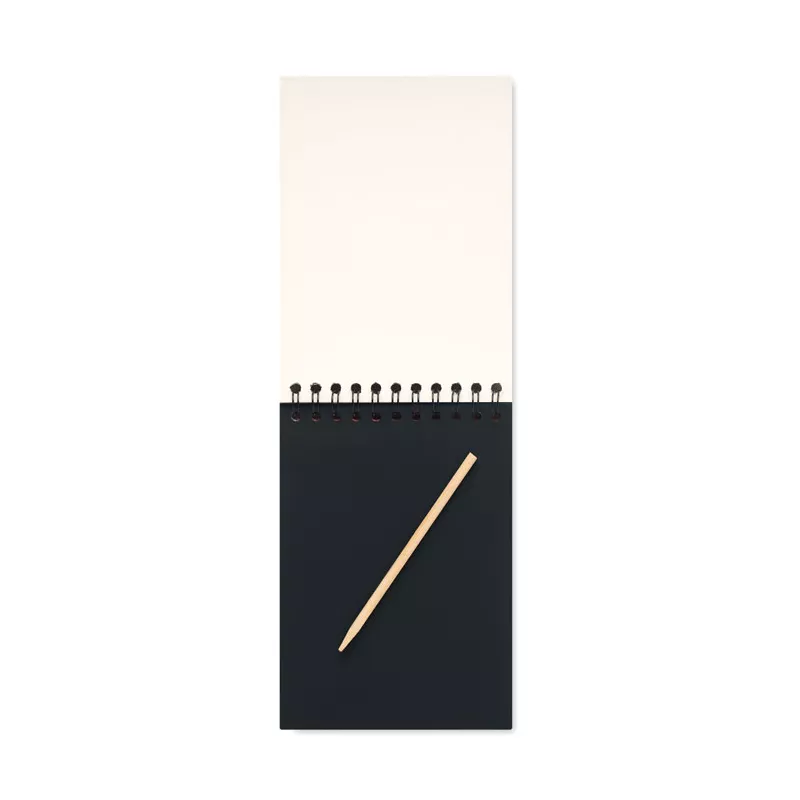 Notes zdrapka 10 kartek z drewnianym długopisem BLACK - Drewna (MO6699-40)