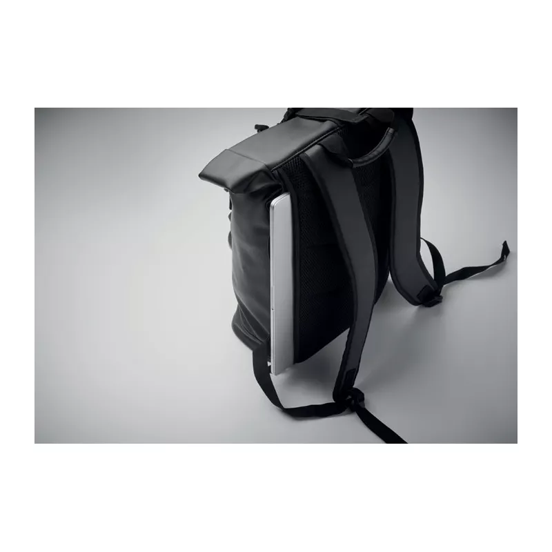 Plecak na laptop 15" z PU BAI ROLL - Czarny (MO2230-03)
