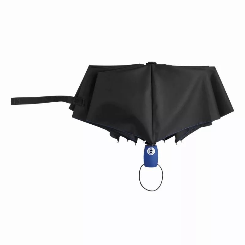 Automatycznie otwierany i składany, wiatroodporny parasol kieszonkowy - czarny, niebieski (56-0101250)
