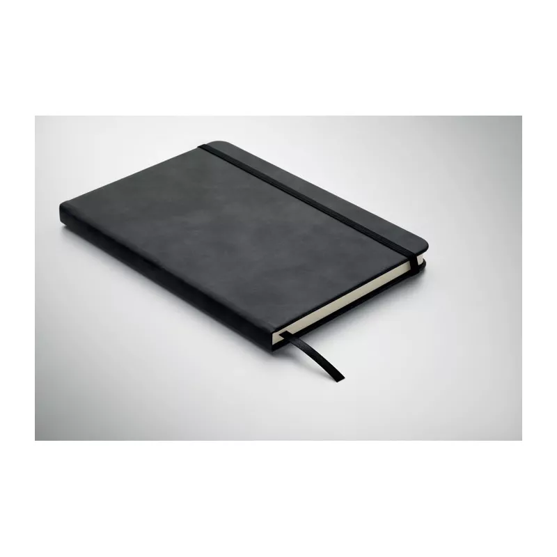 Notes A5 w twardej okładce z PU 80 kartek w linię TINT - Czarny (MO2664-03)