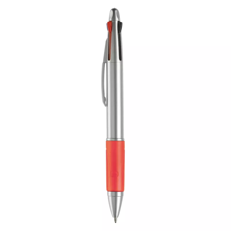 Długopis 4-kolorowy - srebrno / czerwony (LT87226-N0521)