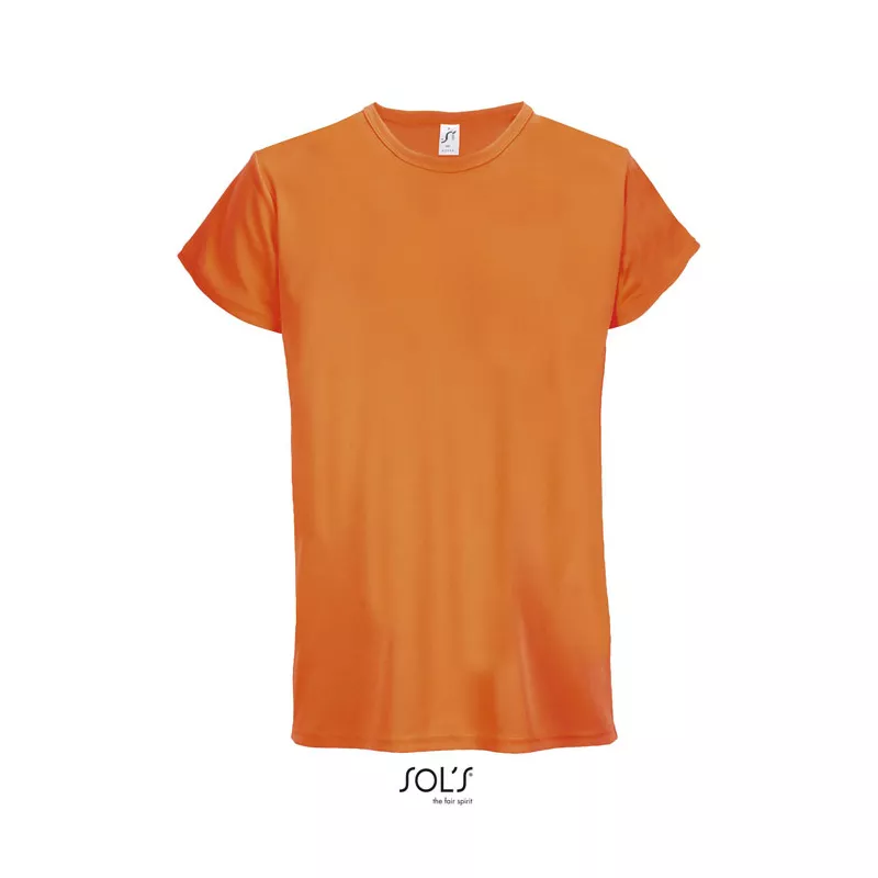 Koszulka sportowa unisex 130 g/m² Sol's SPRINT - Neonowy Pomarańczowy (S02995-NO)