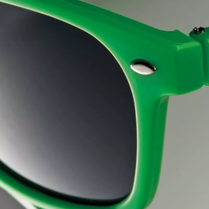 Zielone okulary przeciwsłoneczne reklamowe z nadrukiem